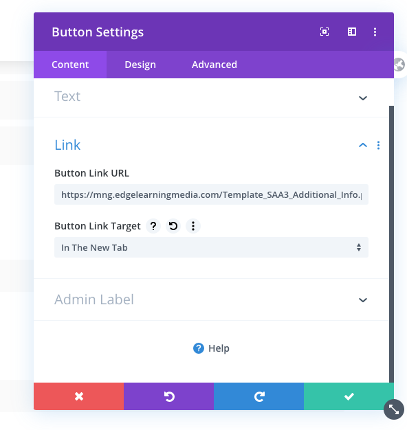 Button Settings Button Settings